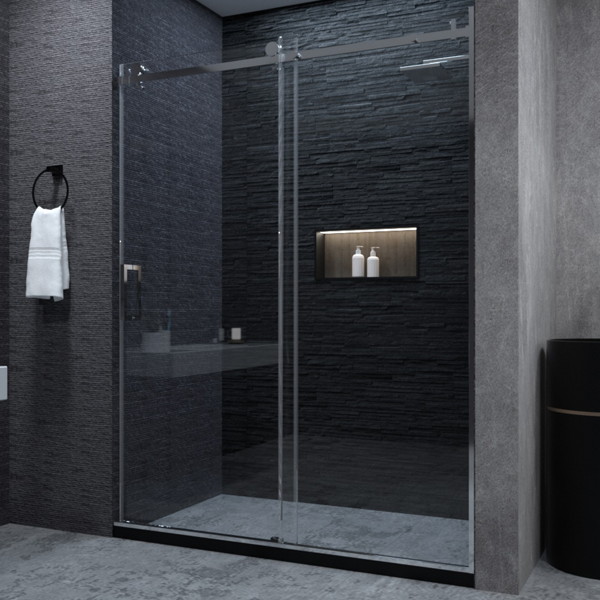 7151 Series 58-60 in. W x 76 in. H Sliding Shower Door